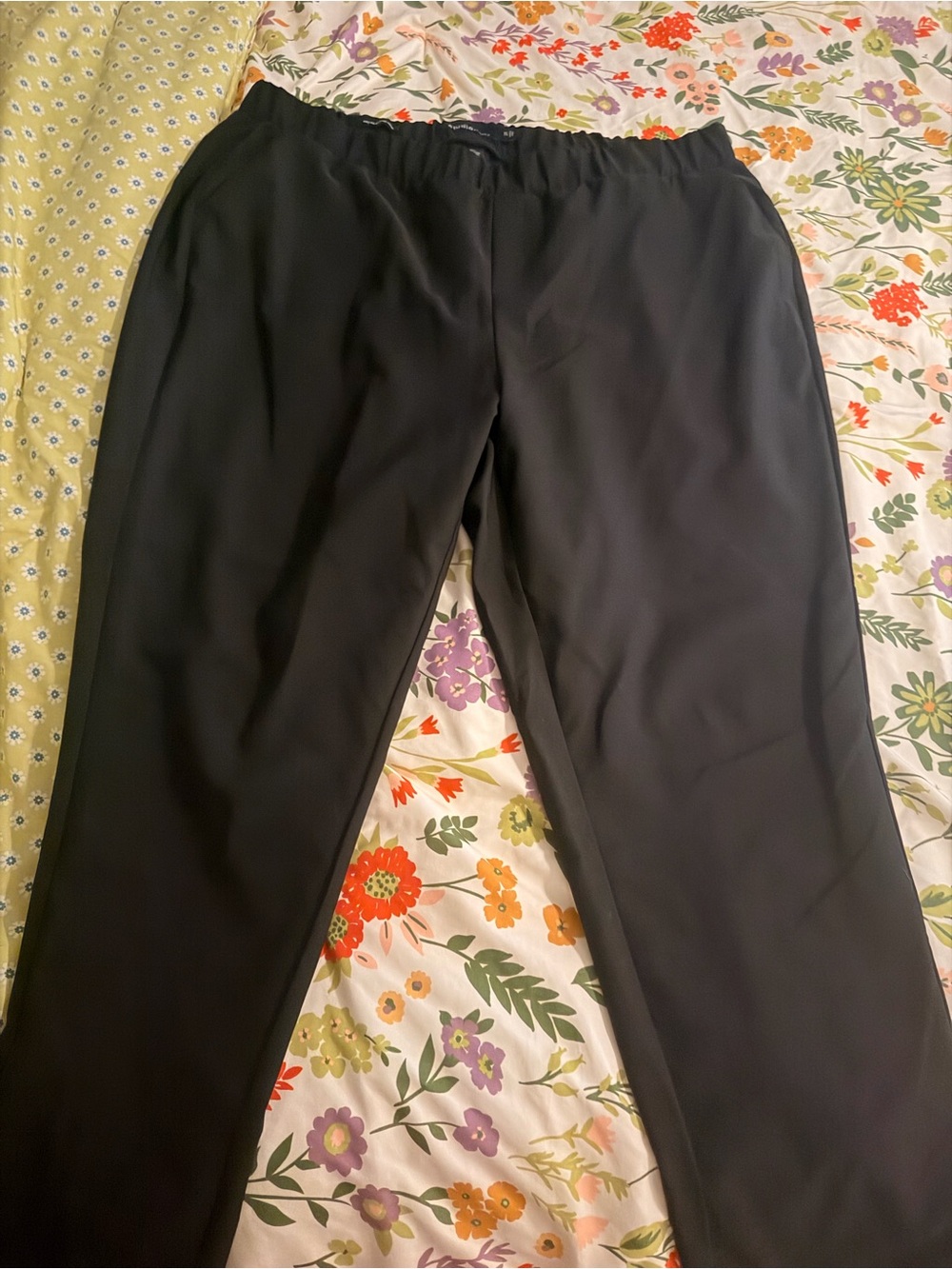 Black Elastic-Waist Dress Pants 3T
